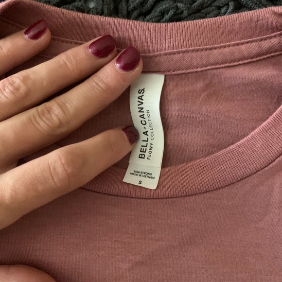 Short Sleeve "Sweat" T-Shirt in Blush - Picture 4 of 4